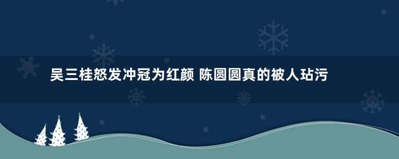 吴三桂怒发冲冠为红颜 陈圆圆真的被人玷污了吗